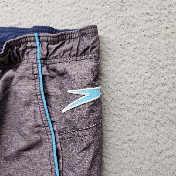 Speedo Shorts Mens Large Gray lined Surf Swim Outdoors Logo Casual Stretch‎ - Picture 3 of 9